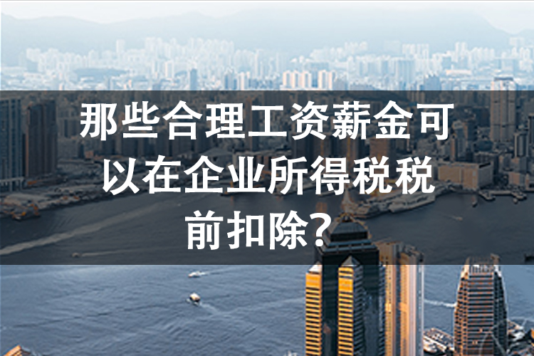 那些合理工资薪金可以在企业所得税税前扣除? 那些合理工资薪金可以在企业所得税税前扣除?